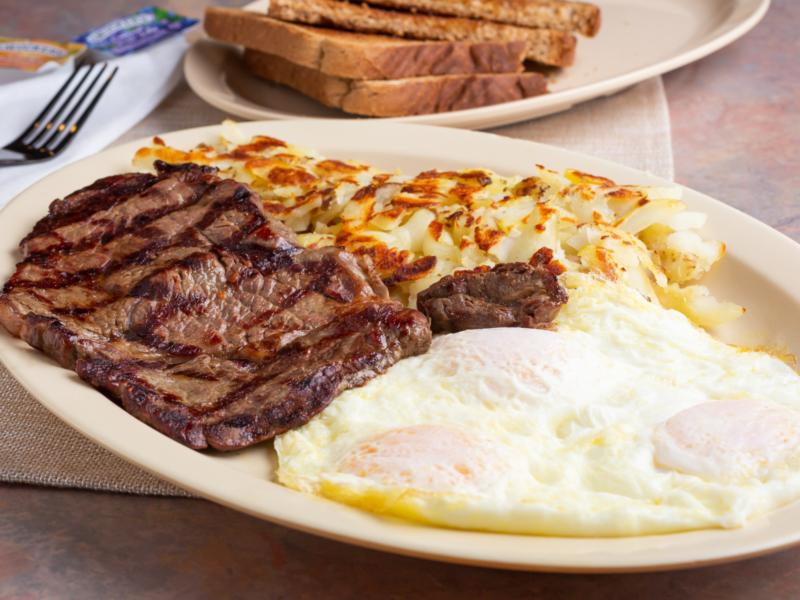 steak and eggs white rock
